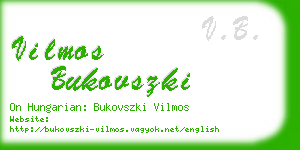 vilmos bukovszki business card